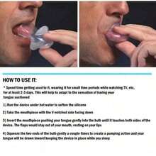 Silicone Anti-Snoring Tongue Cover:  Sleep Aid For Snoring Relief, Unisex Design - Transparent - View 2