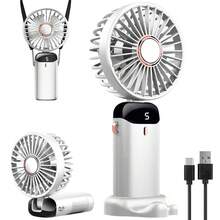1個夏季手持式風扇，5段速靜音USB充電式便攜迷你電風扇，強勁便攜風扇適用於辦公桌、學生宿舍，超長電池續航力，小型戶外超強冷卻裝置，度假旅行必備，禮物、戶外、海灘、旅行、運動、居家、辦公、日常使用、假期必備、汽車旅行、室內/戶外冷卻，靜音便攜風扇，身體風扇 - 彩色 - 查看 16