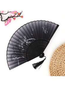 Antique Folding Fan, Bamboo Fan, Chinese Silk Fan, Chinese Role-Playing Fan, Dance Fan, Mask Fan, Handheld Bamboo Silk Folding Fan, Clothing Accessories, Dance Performance Props, Classic Ancient Chinese Pattern Folding Fan, Japanese Landscape Dance Performance Fan, Disco Fan, Charming And Elegant Retro Style Of China And Japan, Best Gift For Women,Spring Summer Picks,Brides Maid Gifts,Room,Bedroom Deccor,Bedroom Deccor,Beach,Travel,For Men,For Women,Vacation - Multicolor - View 21