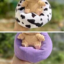 Miniature Sofa For Labubu, Cute Doll Seat For Labubu, Handmade Bean Bag Chair With Pillows, Soft Lazy Sofa Seat Miniature Couch For Dollhouse Furniture Decoration(Purple) - Purple - View 2