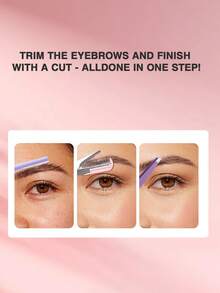 Eyebrow Scissors + Double-Headed Brow Trimmer + Tweezers 3 Pieces Set Beauty Tool Combo For Daily Eyebrow Shaping / Date Makeup Touch-Ups, Portable & Beginner-Friendly Beauty Tools - Multicolor - View 4