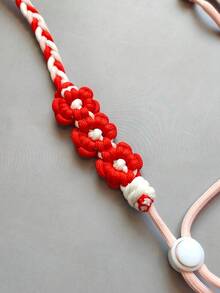 Giá đỡ điện thoại điều chỉnh được hình hoa, kiểu đẩy kéo, 1 chiếc, dây đeo điện thoại dệt ghép hoa có thể điều chỉnh, quà tặng mùa xuân. - Nhiều màu - Xem 10
