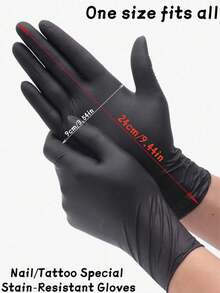 20pcs/10pcs Disposable Nitrile Gloves - Manicure Protective Gloves, Waterproof And Oil-Proof, Suitable For Tattoo, Nail Art And Salon Cleaning - Multicolor - View 8