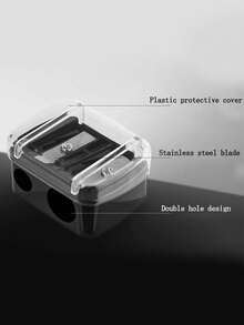 Plastic Double Hole Eyebrow Pencil Sharpener, Sharpens Eyeshadow Pencil, Lip Liner Pencil, Lipstick Pencil - Multicolor - View 9