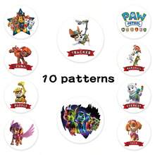 500pcs/Roll Paw Patrol Sticker Cartoon Anime Sticker Decoration Mobile Phone Cases Album Diary Envelope Sealing Paper Tape Girls Boys Gifts - Multicolor - View 3