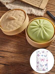 1pc Colorful Dumpling Shaped Squishy Stress Relief Ball, Comes With Gift Bag, Squeeze Dough Ball To Relieve Stress And Anxiety, Soft Bun Shaped Stretchy Desktop Toy, Squeeze And Pinch, Soft And Squishy, Stress Relief Toy - Multicolor - View 15