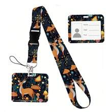 Animal Collection The Vertical Card Holder Horizontal Card Neck Strap Lanyards For Keys Keychain Badge Pass Hang Rope - Multicolor - View 76