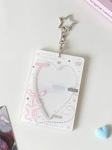 1pc Heart Hollow Hanging Card Holder 3 Inch, Idol Fan Card Display Case, Student Instant Camera Card Pouch - Multicolor - View 15