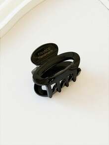 1件装女士时尚优雅动物纹椭圆形小发夹，马尾辫/半扎发造型发饰，适合日常佩戴，波西米亚风优雅