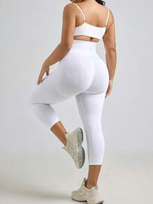 Große Größen Leggings mit hoher Taille und Bauchformung für Damen