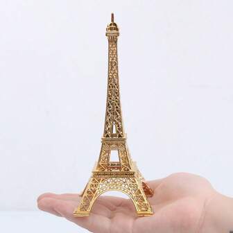 Nordic Minimalist Golden Eiffel Tower Model - Creative Window Display Decor, Home/Store Decoration, Photography Prop