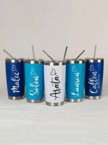 Personalized 20oz Vacation Tumbler, Custom Travel Mug, Beach Tumbler, Stainless Steel Mug, Girls Weekend Gift, Laser Engraved Tumbler, Personalized Tumbler, Custom Tumbler, Multi-Functional, Reusable, Easy To Clean, Exquisite - Multicolor - View 3