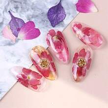 Nail Art Accessories Bread Dried Flowers 25 Pieces Nail Ultra-Thin Type Jewelry Natural Fresh Small Flower Nail Decoration Size: 1 - como en la foto - Ver 5