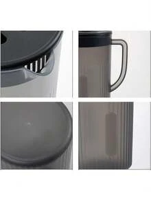 EstiloJarra de Plástico de 2,7 L con Tapa, Jarra de Agua Fría Resistente a Altas Temperaturas de Gran Capacidad para Jugo, té, Apariencia Exquisita (Negro)Versión mejorada - Verde oscuro - Ver 9