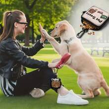 New Dog Print Pet Treat Bag, Pet Training Set With Hook & Zipper - Multicolor - View 2