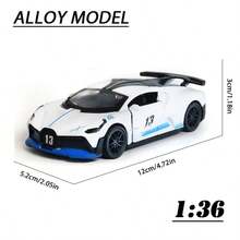 1:36 Scale Alloy Track Edition Sports Car Model - Highly Collectible, With Openable Doors And Pull-Back Action - Ideal For Gifts Or Decoration