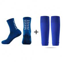1 Set Of Adhesive Non Slip Socks And Leg Guard Fixed Socks