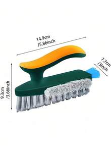 1pc Crevice Cleaning Brush, 4-In-1 FloorCleaning Brush, Multi-Functional Handheld,4 In 1 Grout Cleaning Brush With Scrape, V ShapeGrout Cleaner Brush  Cleaning Brush, No Dead Spot Brush, Ldeal HomeAccessories, Suitable For Cleaning Windows,Crevices, Stoves, Doors, Laundry Tables,Kitchen Accessories,Cleaning Supplies,Cleaning Supplies,House Essentials,Bathroom - Multicolor - View 12