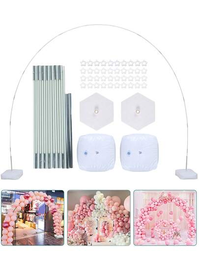 1Set 3*2.2 M Adjustable Balloon Arch Stand,Balloon Arch Kit, Water Fillable Base Stable Sturdy Arch,Free Bending Balloon Arch Column,Wedding Decor,Birthday Decorations, Bridal Shower Decor,Engagement Decor,Babe Shower Decor,Gender Reveal Decor,Holiday Party Accessory, Anniversary Supplies,Event & Celebration Decor,Suitable For Multiple Occasions, Event Party Planners,Easter, Graduation Season