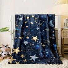 Retro Moon, Star And Sun Printed Blanket,Super Soft Flannel Printed  Blanket,As Birthday Gifts, Family, Wedding, Souvenir Blankets, Polyester Blankets Suitable For All Seasons, Washable, Machine Washable, Lightweight, Breathable, Comfortable, Warm, Unique, 280gsm For Him, Her Personalized Ideal Gifts For Her, Him, Family, Boyfriend, Girlfriend, Father, Family, Mother, Lover, Daughter, Son, Grandfather, Grandmother, Teacher,Doctor, Nurse,Friend, Classmate, Pet. Perfect Nap, Camping, Travel, Home, Daily Life, Office Decoration, Birthday, Anniversary, Valentine's Day, Thanksgiving, Graduation Season,Christmas, Halloween, Mother's Day, Father's Day, Wedding, New Year Gifts ,Sofa,Bed,Car,Bedroom,Living Room,Office,  Outdoor Camping, Beach,Wall Decoration - 多色9 - 查看 5