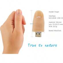 memoria USB con diseño de unicornio de dibujos animados de 128 GB diseño de unicornio-0002 - 128 GB+Dedo - Ver 1