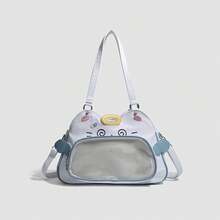 Cool Y2K Millennial Girl Style Ita Bag, Versatile Mechanical Cat Mini Backpack, Small Capacity Ita Bag, 2025 New Arrival, Y2K Anime Style, Cute Preppy Transparent Crossbody Shoulder Bag. - 藍色 - 查看 7