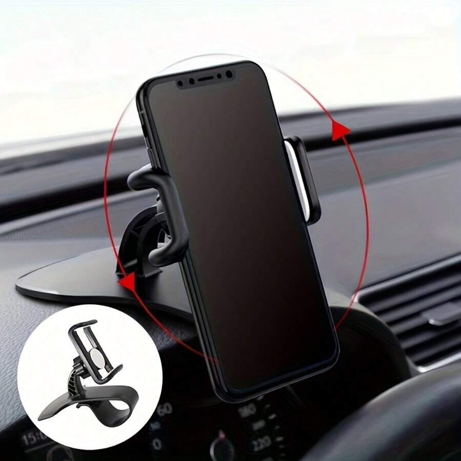 Universal 360 Degree Rotating Car Phone Holder Clip, Compatible With IPhone And All Smartphone Models And Sizes, Usable All Year Round