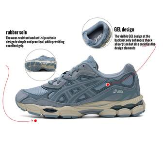 Asics Herr- och damskor GEL-NYC Synlig GEL-design Vardagsskor Utomhus Stötdämpning Komfort Reseskor Sportskor 1203A739-400
