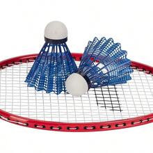 Franklin Sports Juego de bádminton de Repuesto para 2 Jugadores 2 Raquetas de bádminton y 2 Volantes para Adultos y niños - Estrellas rojas y azules - Ver 7