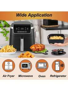 1pc Silicone Air Fryer Mat, Baking Tray Liner, Oven Mat, Suitable For Flat Pans, Easy To Clean And Reuse, Heat Resistant Non-Stick Baking Mat - Multicolor - View 9