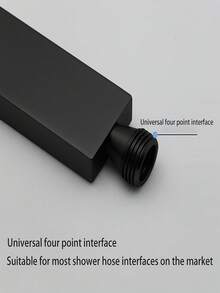 欧洲豪华手持花洒，节水增压喷嘴，花洒套装，采用增压出水口设计，安装简便，风格奢华，无需钻孔，易于清洁，出水均匀，增压效果显著，适用于浴室、淋浴房、家庭、酒店、汽车浴室等场所（款式随机），享受舒适淋浴体验。 - 黑色-不銹鋼噴頭 - 查看 9