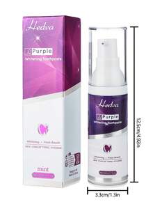 Hedva 30ml 紫色牙膏 牙齒美白 光學增亮 紫色牙膏色彩修正 紫色凝膠溫和配方 不敏感 輕微美白 紫色美白劑 咖啡、煙、茶漬去除 日常使用口腔護理 - 凝膠 - 查看 7