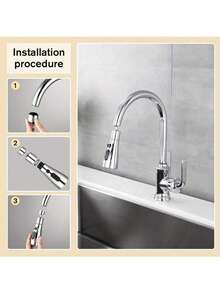 Đầu phun tạo bọt đa chức năng cho vòi nước - Đầu phun khí nén màu bạc, vòi phun tạo bọt xoay 3 chế độ cho vòi rửa nhà bếp và phòng tắm, tiết kiệm nước. - Nhiều màu - Xem 12