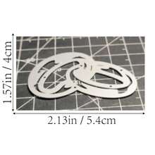 1PC Ring And Couple Carbon Steel Die Cutting Mold, New Arrival Die Cuts, Embossing Stencils For DIY Crafting Scrapbooking Supplies, Template Mould, Photo Album Decorative Paper Die Cuts For Card, Suitable For Valentine's Day - Silver - View 14