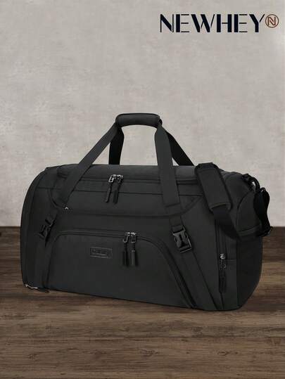 男士健身旅行包 40L 防水运动旅行包，带鞋仓、防水袋，大容量周末过夜旅行包，附赠洗漱包