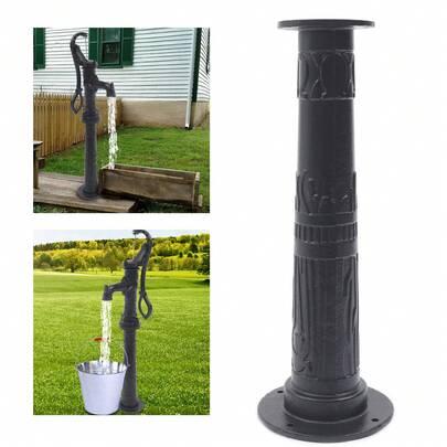 LOYALHEARTDY 69cm/27.17inch Pitcher Pump Base Black Cast IronPitcher Pump Base For Yard Garden