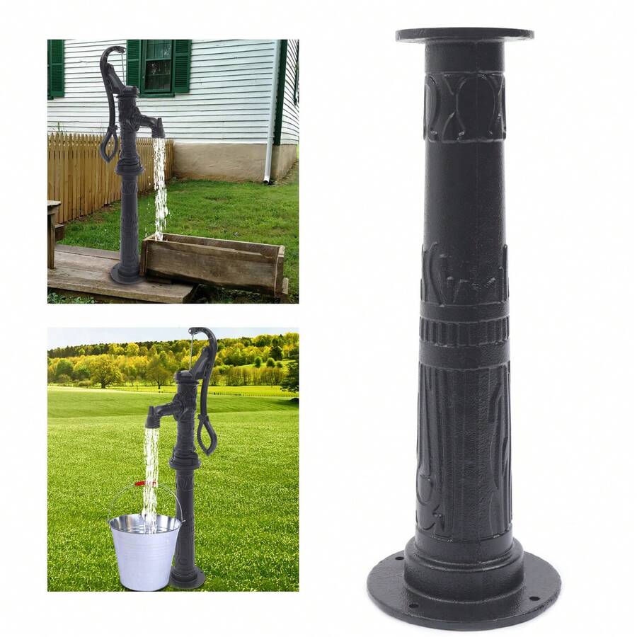 LOYALHEARTDY 69cm/27.17inch Pitcher Pump Base Black Cast IronPitcher Pump Base For Yard Garden - Black - View 1