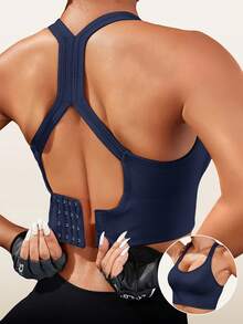 7 Pcs/Set Seamless Sports Bra, Sports Bra For Women Sports Bras Sport Bra Bras For Women Adjustable Back, Wire-Free Yoga Sports Bra, Push-Up, Quick-Drying, Shockproof Fitness Vest Style Sports Bra For Women. - 彩色 - 查看 3