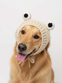 1 pieza Sombrero de mascota para otoño/invierno, accesorio divertido para perros, sombrero/gorra para perros medianos/grandes, adecuado para Golden Retriever, Labrador y otros perros medianos/grandes/extra grandes, disfraz navideño, ropa de abrigo para exteriores - Multicolor - Ver 3