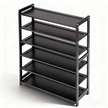 6-Layer Flat Bamboo Shoe Rack, 68*25*89cm, Black - màu đen - Xem 9