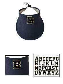 1pc Kids' Black 26 Letter Print Sun Hat, Breathable, Adjustable, Casual, Fashionable, Suitable For Spring & Summer - Multicolor - View 28