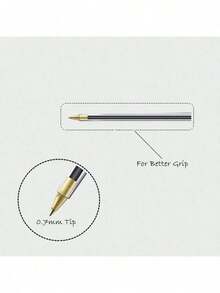 10/20/50pcs Black Medium Point Ballpoint Pens - Medium Tip, Smooth Writing - Professional Quality, Suitable For Home, Office And School Use. Christmas Gift Box Set Ideal As Office & Classroom Supplies, Holiday Stationery Gifts, And Back-To-School Presents. - Multicolor - View 2