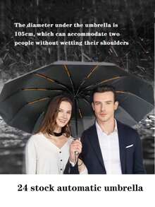 24 Ribs Fully Automatic Umbrella, Suitable For Sunny And Rainy Days, Great Gift For Friends, Family, And Girlfriends, Spring Summer Picks, Brides Maid Gifts, Room, Bedroom Decor, Bedroom Decor, Beach, Travel, For Men, For Women, Vacation,Women's Day,Travel Essentials,Wedding Favours,Y2k,Bedroom,Car Accessories Women,Kitchen Deccorcute Stuff - Multicolor - View 4