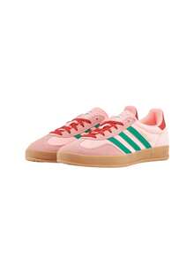 Adidas Gazelle室内女式运动鞋 粉色绿色 JI2713 - 球場綠/螢光粉/口香糖 - 查看 2