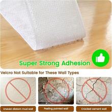 Self Adhesive White Gauze Sheer Curtains, Light-Filter Privacy Fabric, Foldable Hook-&-Loop Curtain No Drilling (44" W X 41" L,White,2 Panels) - White + 54"W X 72"L (Pack Of 2) - View 7