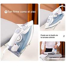 Tabla de Planchar Plegable estación de Planchado Plegable para hogar Burro de Planchar pequeño Patas Plegables y Cubierta de algodón Acolchada Resistente a Las Quemaduras Lavable Duradera - Gris - Ver 3
