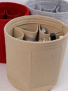 Felt Wallet Insert Organizer, Felt Handbag Organizer Insert, Shaper Insert, Portable Felt Storage Bag, Multi-Compartment Round Wallet Liner, Suitable For Bucket Bags, Dome Handbags, Tote Bags, Purse Shaper, Available In Multiple Colors, Perfect Gift For Ramadan, Eid, Valentine's Day, Christmas Or Thanksgiving - Multicolor - View 7