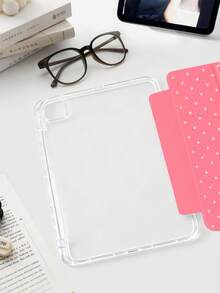 1 chiếc ốp bảo vệ máy tính bảng bằng acrylic trong suốt họa tiết chấm bi đỏ hình dưa hấu, phù hợp với các dòng máy Mini6/Mini7/Air/Air2/9.7/9th10.2/10.5/Air4/Air5/10.9/Pro11"/10th/11th(A16)/Air 11-In.(M2)-2024/Pro11(M4) 2024, vỏ acrylic trong suốt cao, thiết kế tối giản/cổ điển, sản phẩm không bao gồm bút, một số model có khung viền, chân đế gấp ba, khe cắm bút tích hợp. - Dưa hấu đỏ - Xem 4