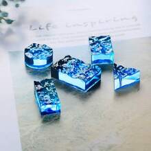 5pcs Ripple Silicone Mold Set Random Mixed,Triangle, Circle, Square, Rectangle, Ripples, Wave Texture, 3D Silicone Mold For Keychain,DIY Jewelry Pendant,Cake Decoration, Candle Soap Aromatherapy Stone,Handmade Accessories,DIY Mold For Back To School - Clear - View 6