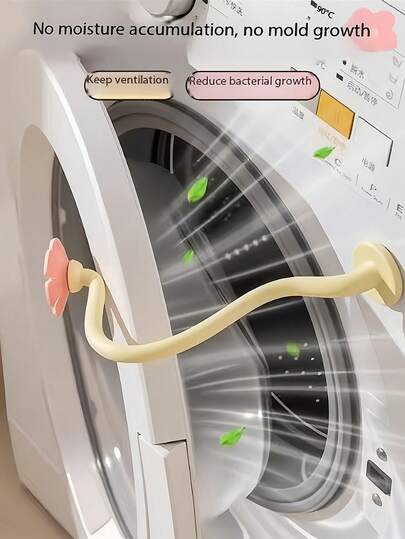 1pc Removable Magnetic Flower Shaped Washing Machine Vent Cover, Suitable For Home Use, Can Be Used As Door Stop, Decoration Or Washing Machine Door Stopper